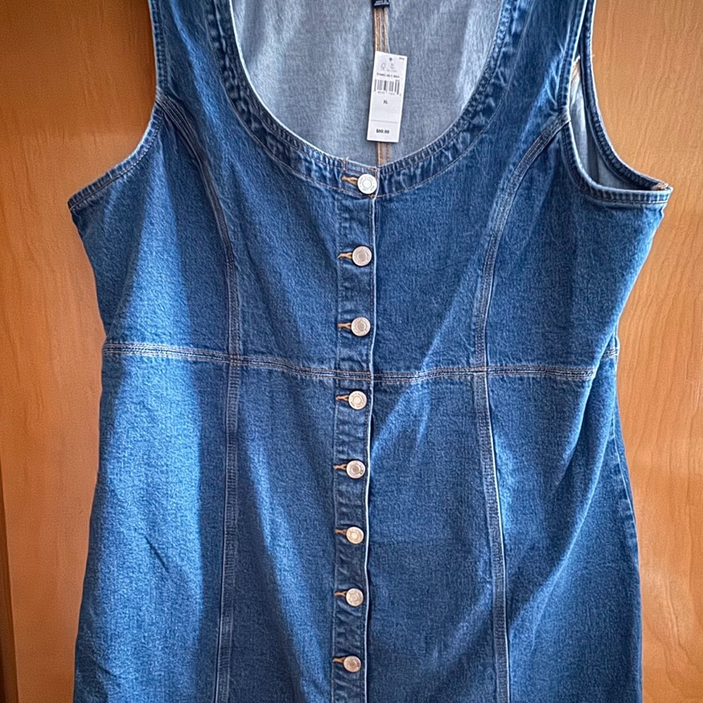 Blue Denim Button-Down Dress